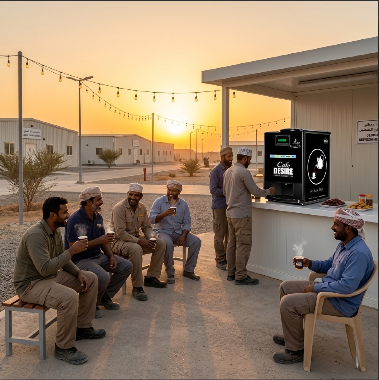 Café Desire beverage solution for labour camps in Oman