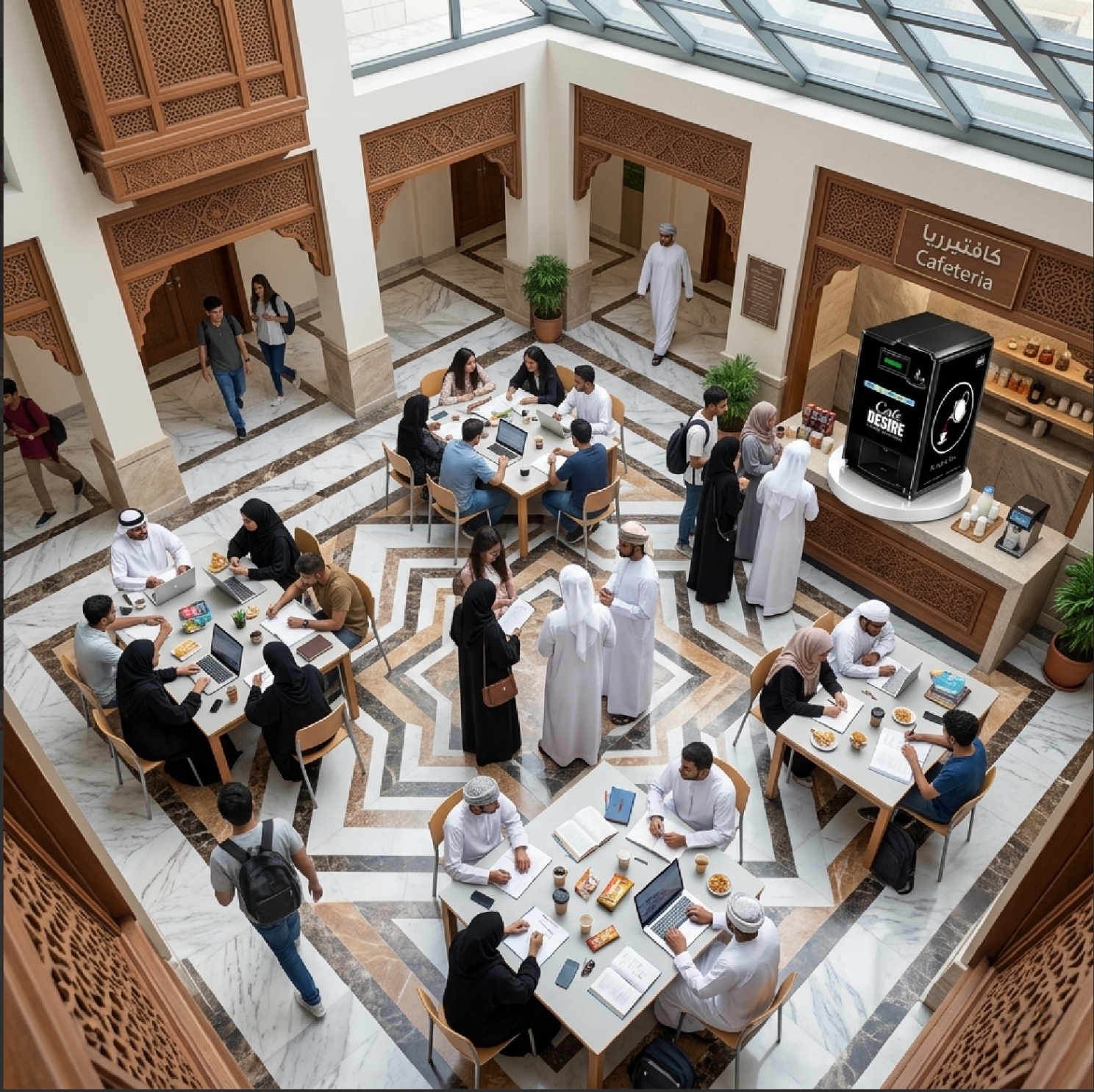 Café Desire beverage solution for educational institutions in Oman