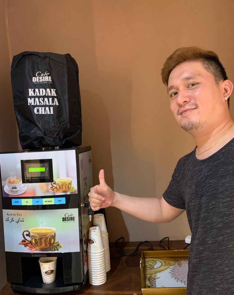 Café Desire machine at a co-working space pantry